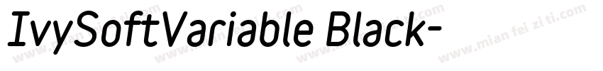 IvySoftVariable Black字体转换
